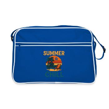 Summer & Chill - Retro Tasche - Blau/Weiß - Vorne