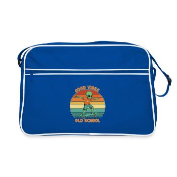 Skateur extraterrestre rétro - Sac Retro - bleu/blanc - Devant
