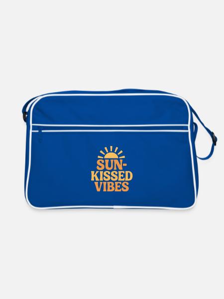 Ambiance ensoleillée - Sac Retro - bleu/blanc - Devant