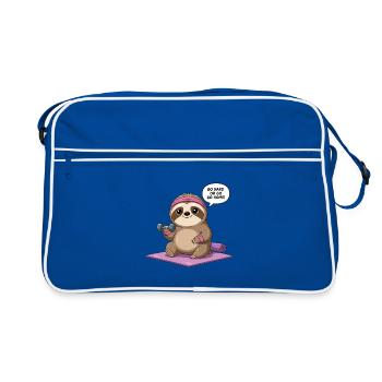 Adorable Workout Sloth Design - Retro Bag - blue/white - Front