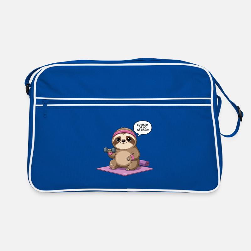 Adorable Workout Sloth Design Retro Bag