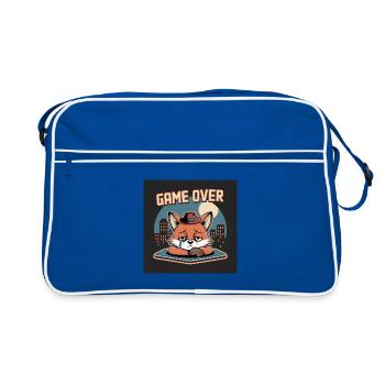 Clone with Game Over and Grey Mascot - Retro Bag - blue/white - Front
