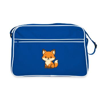 Ours renard mignon design pour enfants - Sac Retro - bleu/blanc - Devant
