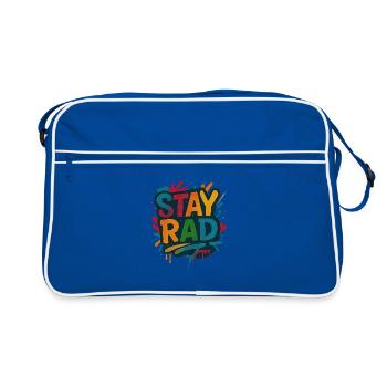 Stay Rad Graffiti - Sac Retro - bleu/blanc - Devant