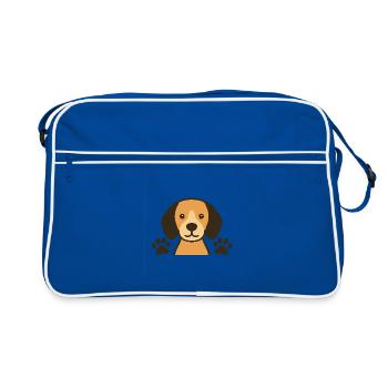 Chien aux pattes - Sac Retro - bleu/blanc - Devant