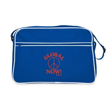 Friede - Retro Tasche - Blau/Weiß - Vorne