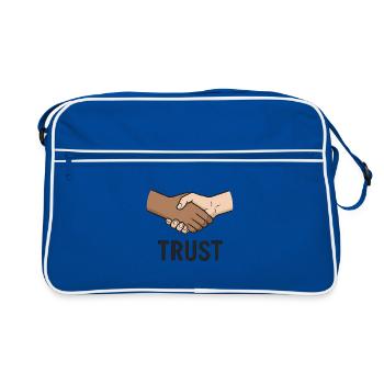 Conception du symbole de poignée de main équitable - Sac Retro - bleu/blanc - Devant