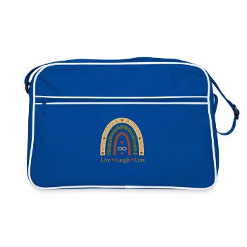 Live Laugh Love Boho Rainbow - Retro Bag - blue/white - Front