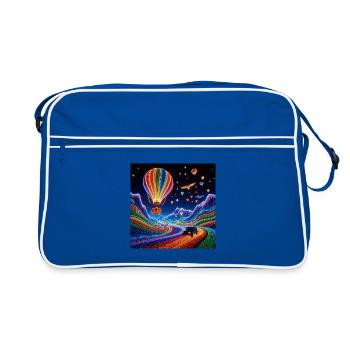 Balade Onirique en Ballon Lumineux - Sac Retro - bleu/blanc - Devant