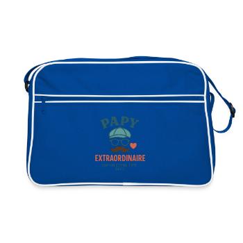 Papy Extraordinaire – Édition Grand-Père 2025 - Sac Retro - bleu/blanc - Devant