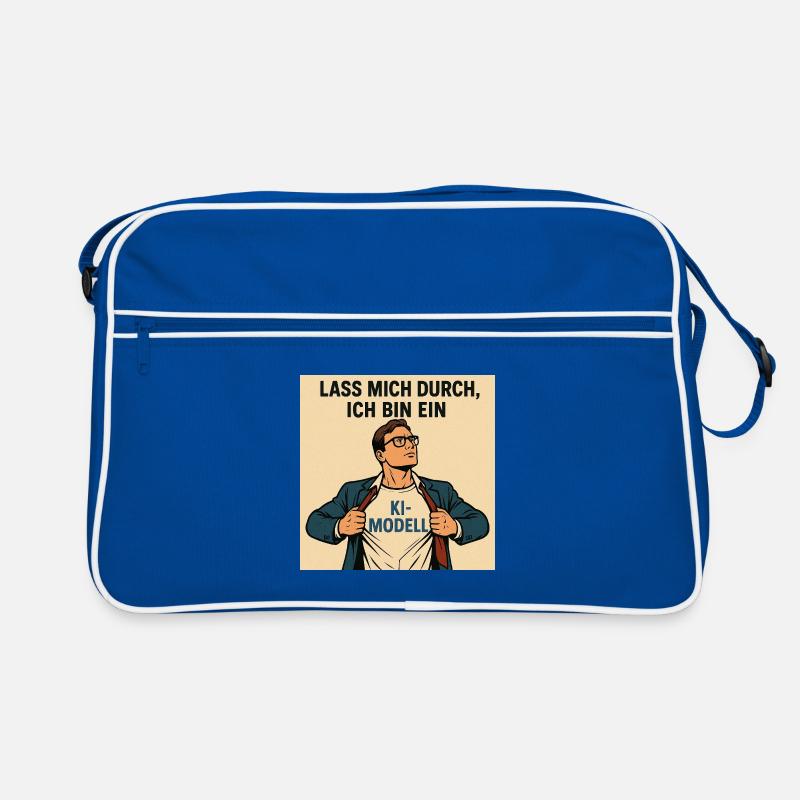 Humorous AI Model Hero Attire Retro Bag