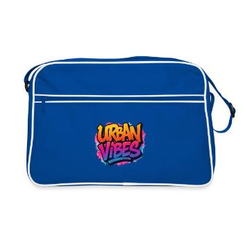 Ambiances urbaines de graffiti vibrantes - Sac Retro - bleu/blanc - Devant