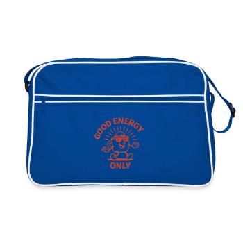 De la bonne énergie seulement - Sac Retro - bleu/blanc - Devant