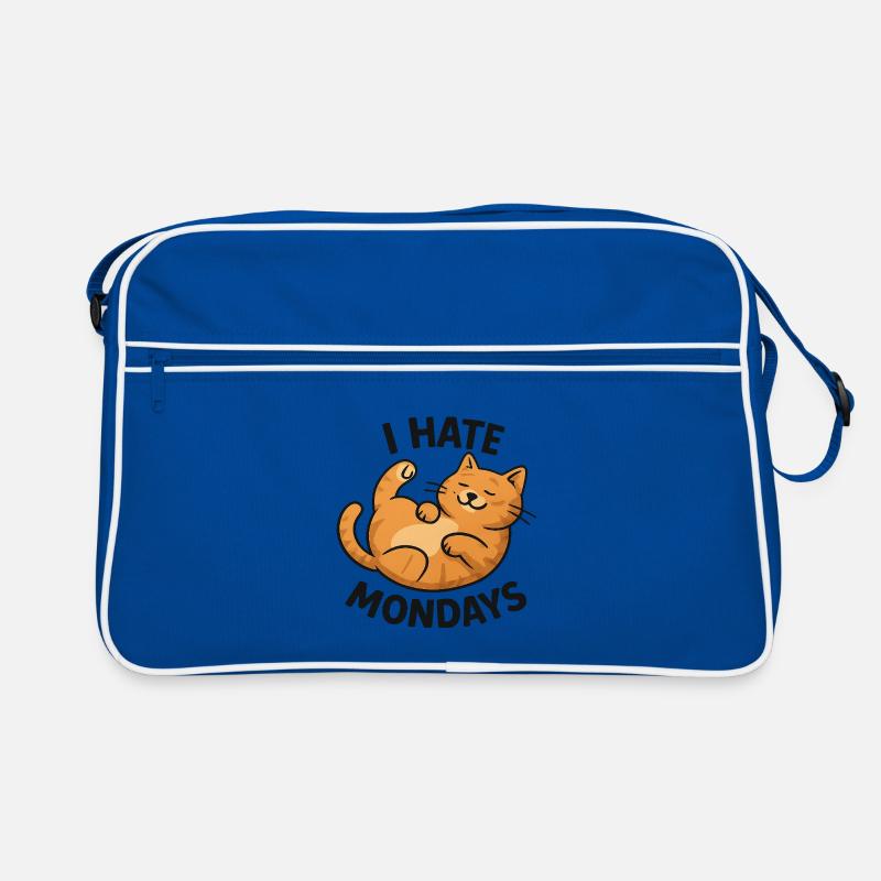 Charmante Katzenzeichnung mit sarkastischem Spruch Retro Tasche