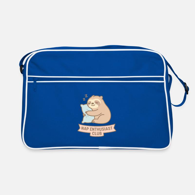 Sleeping raccoon illustration Retro Bag