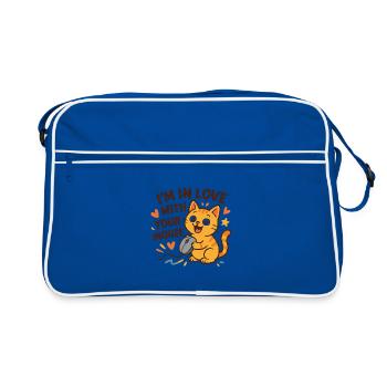 Lovely cat in love with mouse - Sac Retro - bleu/blanc - Devant