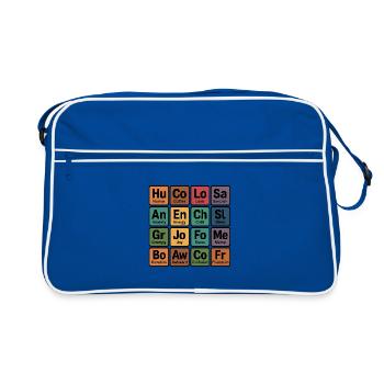 Carrés d’émotion colorés - Sac Retro - bleu/blanc - Devant
