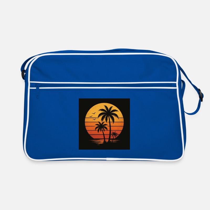 Palm Tree Summer Sunset Retro Bag