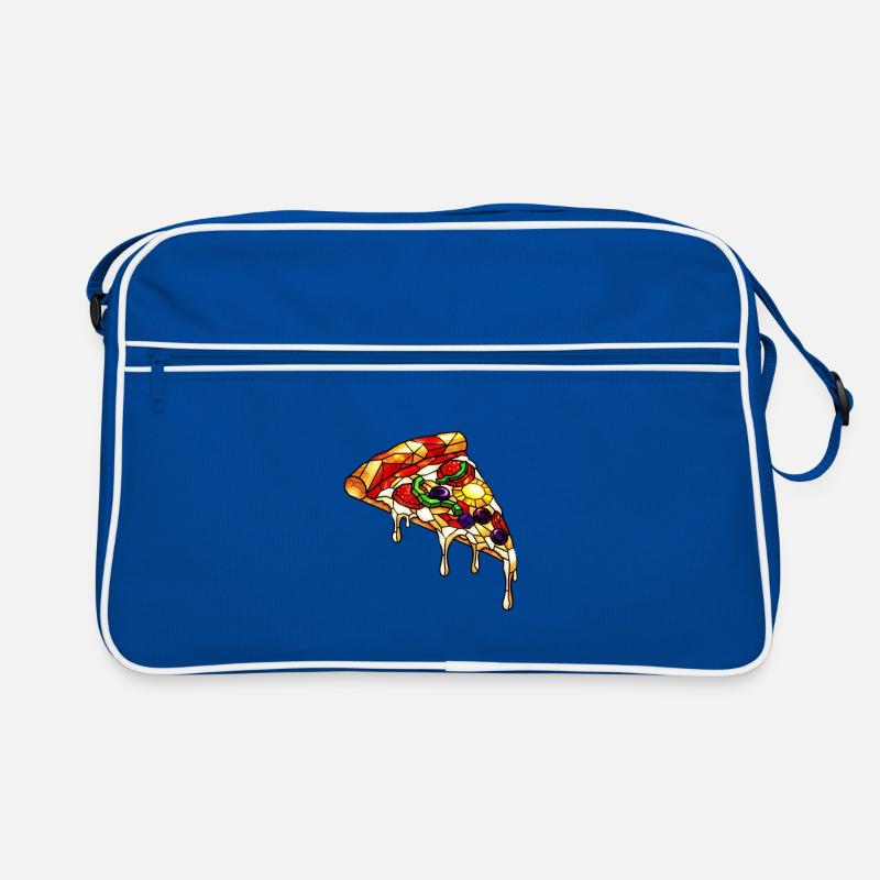 Bunte Pizza bunter mix: Alles Drauf im Comic-Stil Retro Tasche