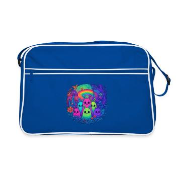 Neon Monster Friends - Retro Bag - blue/white - Front