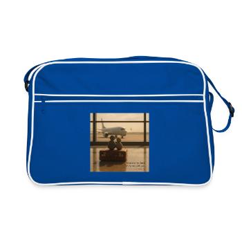 Cœurs confinés à la maison au terminal - Sac Retro - bleu/blanc - Devant
