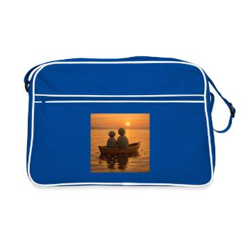 Mar&Mug Geschichte - Retro Tasche - Blau/Weiß - Vorne