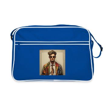 Patchwork Rebel Jacket - Retro Bag - blue/white - Front