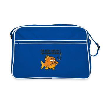 Nautic Design I've had enough! I'm Going Fishing - Retro Bag - blue/white - Front