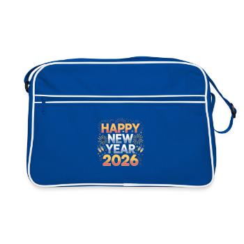 Happy New Year 2026  - Retro Bag - blue/white - Front