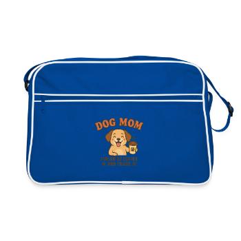Chien Maman Café Chaos - Sac Retro - bleu/blanc - Devant