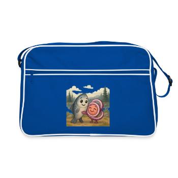 Amitié entre le hareng et l’oignon - Sac Retro - bleu/blanc - Devant