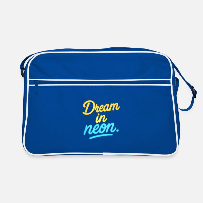 Dream in neon light Retro Bag