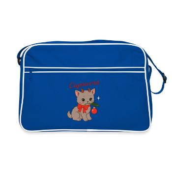Journée Magique du Chat Capricorne - Sac Retro - bleu/blanc - Devant