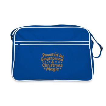 Gingerbread Christmas Magic - Retro Bag - blue/white - Front