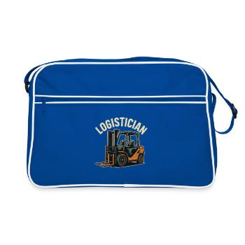 Logistics Forklift Vintage Logo - Retro Bag - blue/white - Front