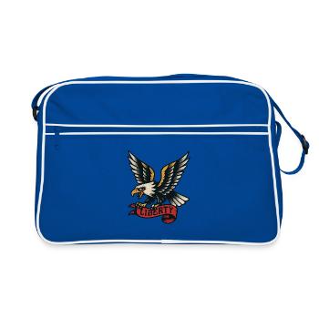 Liberty Eagle dans le style tatouage - Sac Retro - bleu/blanc - Devant