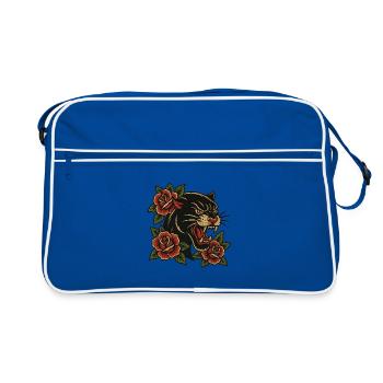 Tigre aux roses - Sac Retro - bleu/blanc - Devant
