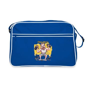 Fitness Maniac Caricature Lifting - Sac Retro - bleu/blanc - Devant