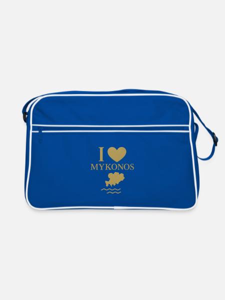 J’adore Mykonos Gold - Sac Retro - bleu/blanc - Devant