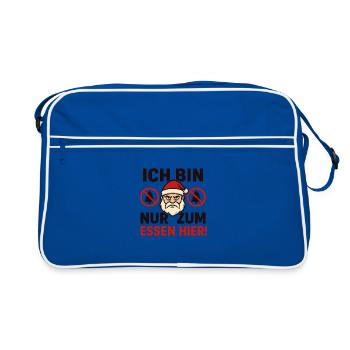 I'm only here to eat Anti Christmas - Retro Bag - blue/white - Front