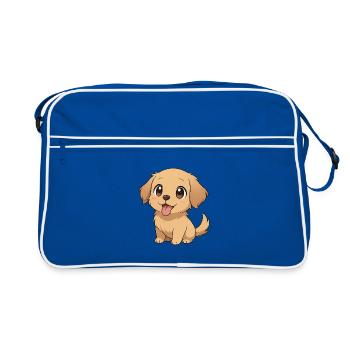 Dog - Retro Bag - blue/white - Front