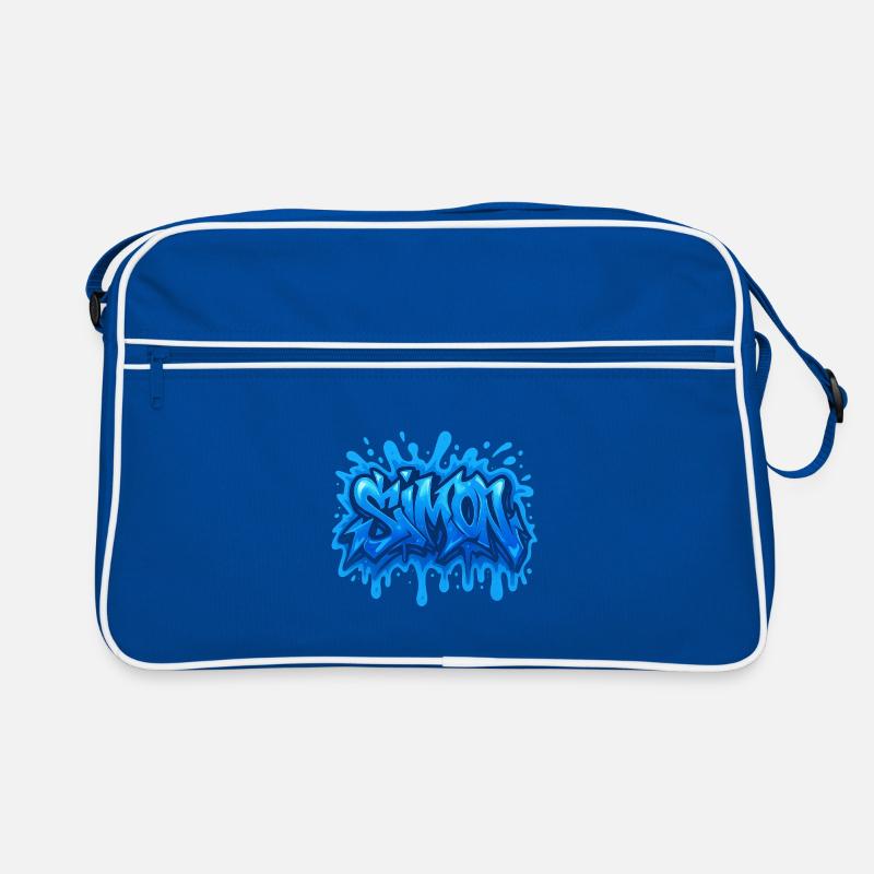 Graffiti Simon Name Geschenk Ideal druckbar auf Retro Tasche