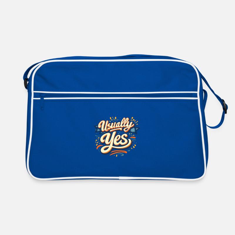 Usually Yes Retro Script Retro Bag