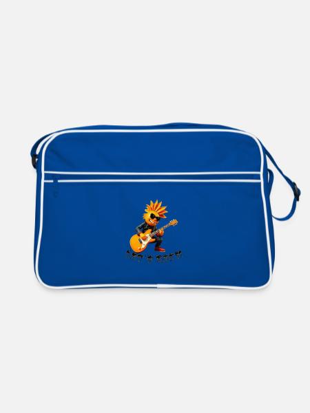 Sun Rocker à la guitare - Sac Retro - bleu/blanc - Devant