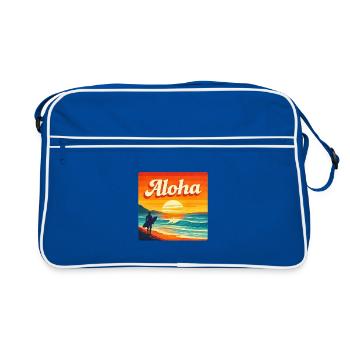 Aloha Sunset Surf - Retro Bag - blue/white - Front