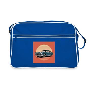 Sunset Drive Oldtimer - Retro Tasche - Blau/Weiß - Vorne