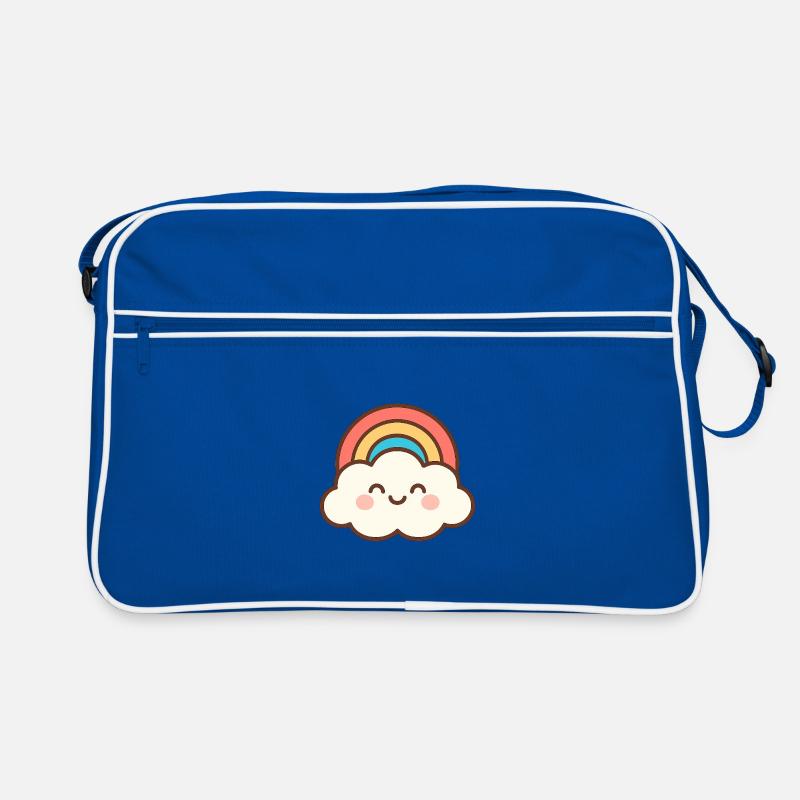 Cloud Smile Regenbogen Retro Tasche