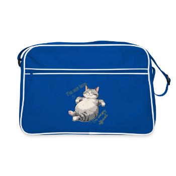 Conserving Energy Cat: Cozy Lounge - Retro Bag - blue/white - Front