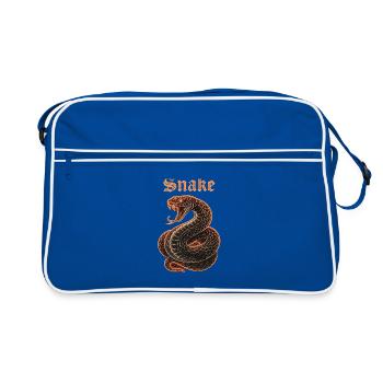 Cobra néon avec bords de flamme Geschenkidew - Sac Retro - bleu/blanc - Devant