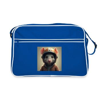 le petit rat motard - Sac Retro - bleu/blanc - Devant
